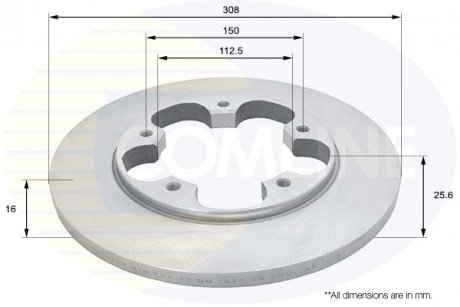 Тормозной диск COMLINE ADC1268 (фото 1)