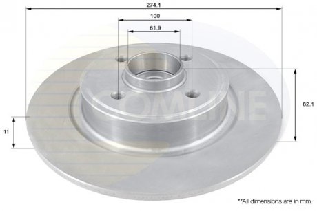 Тормозной диск COMLINE ADC1540 (фото 1)