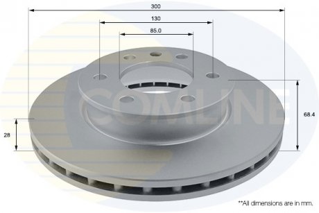 Гальмівний диск COMLINE ADC1640V (фото 1)