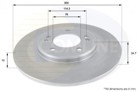Тормозной диск COMLINE ADC2411 (фото 1)