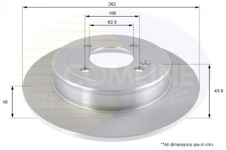 Тормозной диск COMLINE ADC2419 (фото 1)