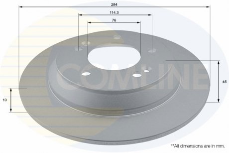 Тормозной диск COMLINE ADC2812 (фото 1)