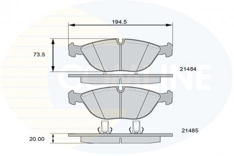 Тормозные колодки, дисковый тормоз.) COMLINE CBP01003