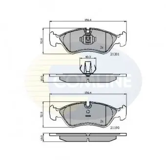 Тормозные колодки, дисковый тормоз.) COMLINE CBP01007