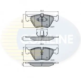 Тормозные колодки, дисковый тормоз.) COMLINE CBP01010