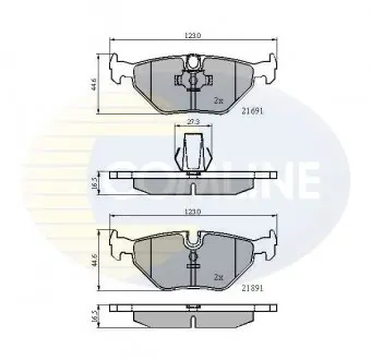 Тормозные колодки, дисковый тормоз.) COMLINE CBP01011