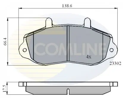 Тормозные колодки, дисковый тормоз.) COMLINE CBP01021