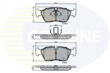 Тормозные колодки, дисковый тормоз.) COMLINE CBP01023