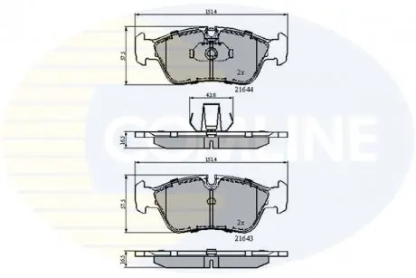 Гальмівні колодки, дискове гальмо (набір) COMLINE CBP01023