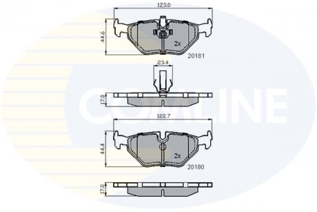 Гальмівні колодки, дискове гальмо (набір) COMLINE CBP01024