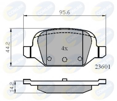 Гальмівні колодки, дискове гальмо (набір) COMLINE CBP01026