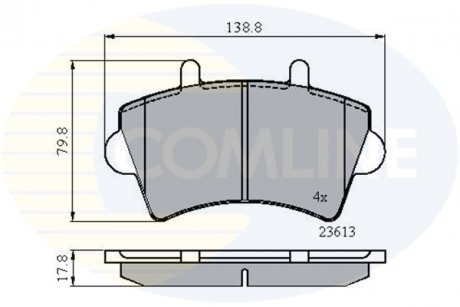 Тормозные колодки, дисковый тормоз.) COMLINE CBP01035