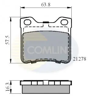Гальмівні колодки, дискове гальмо (набір) COMLINE CBP01060