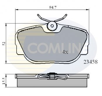 Гальмівні колодки, дискове гальмо (набір) COMLINE CBP01093