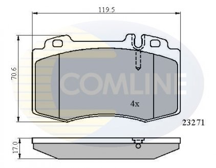 Тормозные колодки, дисковый тормоз.) COMLINE CBP01117