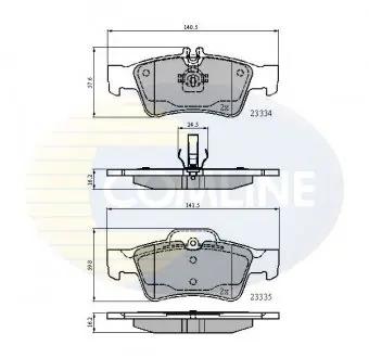 Тормозные колодки, дисковый тормоз.) COMLINE CBP01118
