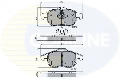 Тормозные колодки, дисковый тормоз.) COMLINE CBP01137