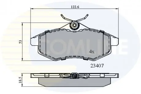 Тормозные колодки, дисковый тормоз.) COMLINE CBP01145
