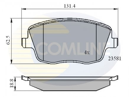 Тормозные колодки, дисковый тормоз.) COMLINE CBP01147