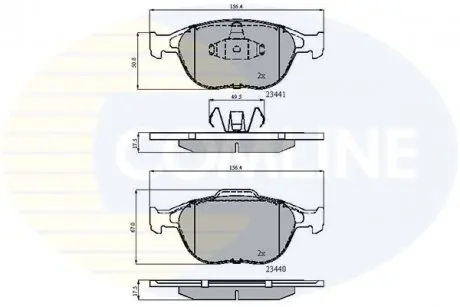 Тормозные колодки, дисковый тормоз.) COMLINE CBP01150