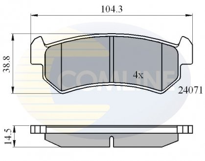 Тормозные колодки, дисковый тормоз.) COMLINE CBP01191 (фото 1)