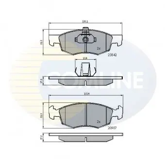 Тормозные колодки, дисковый тормоз.) COMLINE CBP01221