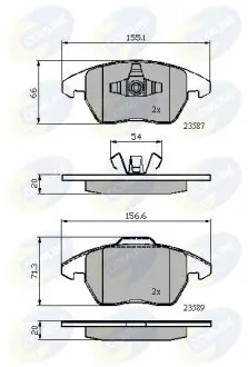 Тормозные колодки, дисковый тормоз.) COMLINE CBP01224