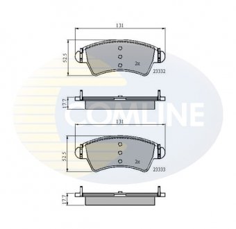 Гальмівні колодки, дискове гальмо (набір) COMLINE CBP01260