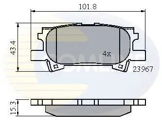 Тормозные колодки, дисковый тормоз.) COMLINE CBP01279