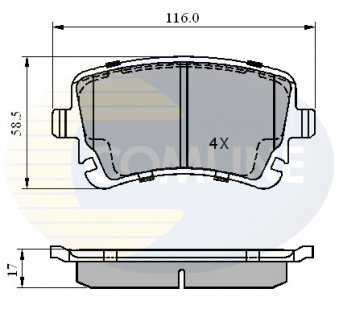 Тормозные колодки, дисковый тормоз.) COMLINE CBP01313 (фото 1)