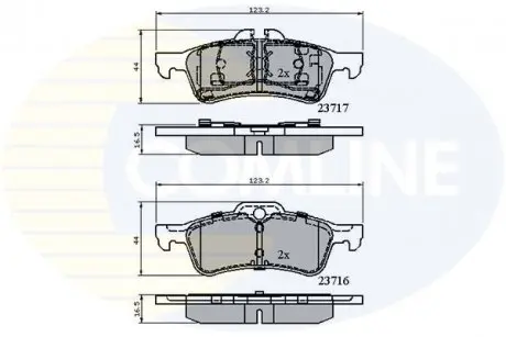 Тормозные колодки, дисковый тормоз.) COMLINE CBP01317
