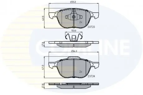Тормозные колодки, дисковый тормоз.) COMLINE CBP01323