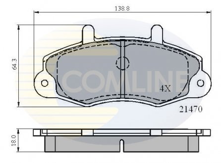 Тормозные колодки, дисковый тормоз.) COMLINE CBP0132