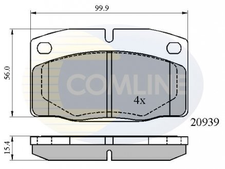 Тормозные колодки, дисковый тормоз.) COMLINE CBP0135 (фото 1)