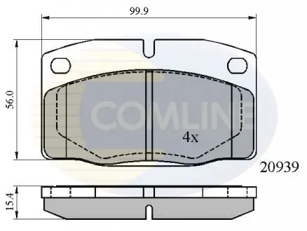 Тормозные колодки, дисковый тормоз.) COMLINE CBP0135
