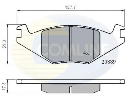 Тормозные колодки, дисковый тормоз.) COMLINE CBP0136