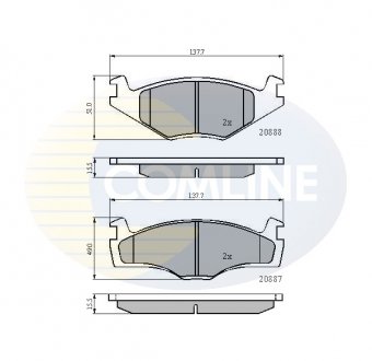 Тормозные колодки, дисковый тормоз.) COMLINE CBP0148