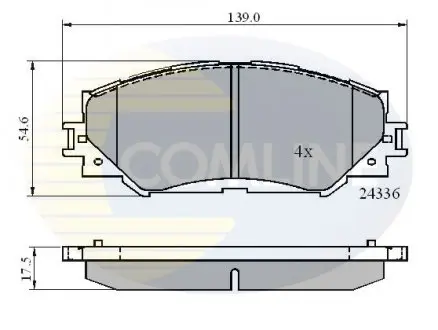 Гальмівні колодки, дискове гальмо (набір) COMLINE CBP01515