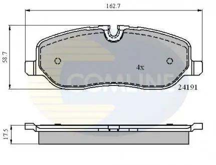 Тормозные колодки, дисковый тормоз.) COMLINE CBP01533