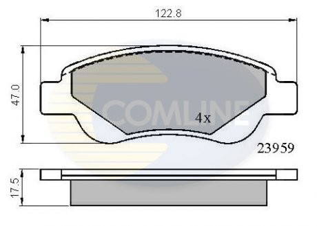 Тормозные колодки, дисковый тормоз.) COMLINE CBP01552