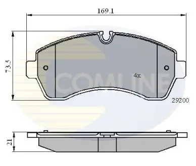 Тормозные колодки, дисковый тормоз.) COMLINE CBP01569