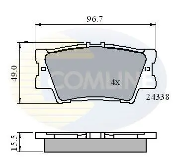 Тормозные колодки, дисковый тормоз.) COMLINE CBP01581