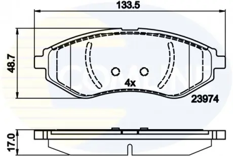 Гальмівні колодки (набір) COMLINE CBP01598