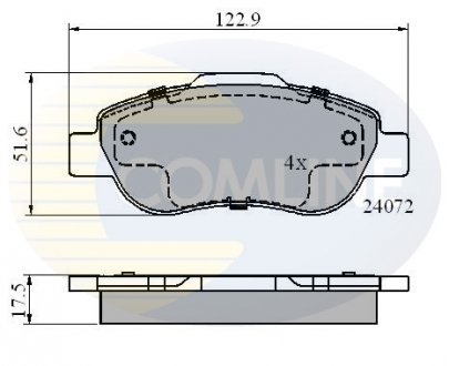 Тормозные колодки, дисковый тормоз.) COMLINE CBP01600