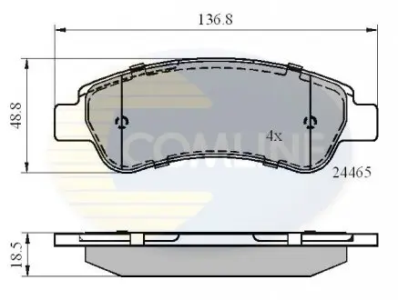 Тормозные колодки, дисковый тормоз.) COMLINE CBP01604
