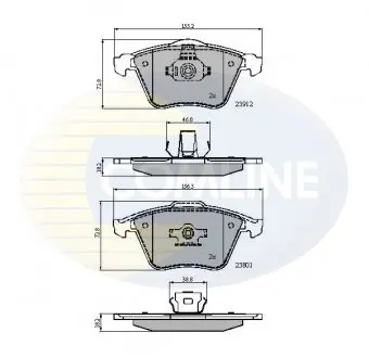 Тормозные колодки, дисковый тормоз.) COMLINE CBP01607