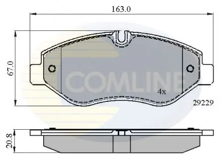 Тормозные колодки, дисковый тормоз.) COMLINE CBP01616