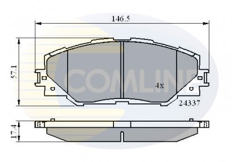 Гальмівні колодки, дискове гальмо (набір) COMLINE CBP01625 (фото 1)