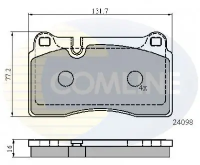 Тормозные колодки, дисковый тормоз.) COMLINE CBP01626