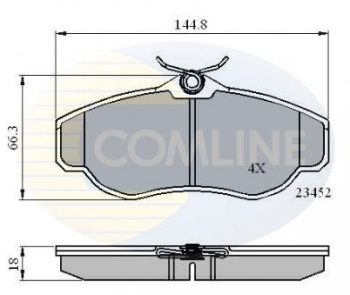 Тормозные колодки, дисковый тормоз.) COMLINE CBP0162 (фото 1)